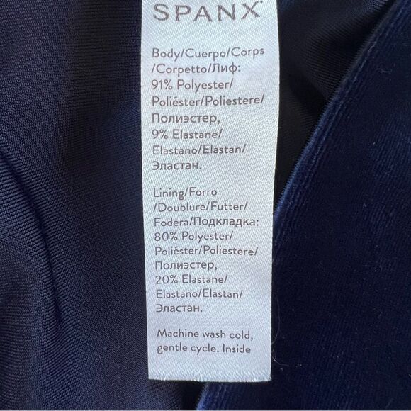 SPANX Tummy Control Lapis Night Blue Velvet Career Casual Leggings Pants SZ 1X - Picture 12 of 15